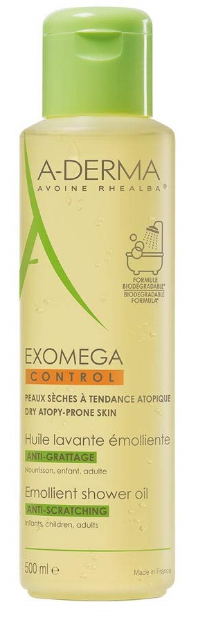 A-DERMA EXOMEGA CONTROL HUILE LAVANTE ÉMOLLIENTE zlváčňujúci sprchovací olej 500 ml