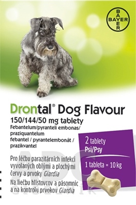 DRONTAL Dog Flavour 150/144/50 mg 2 tablety