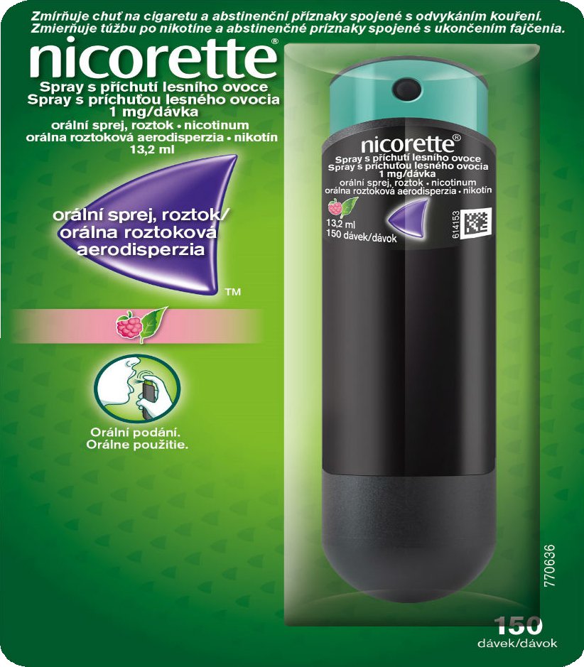 Nicorette Spray proti fajčeniu 13,2ml, lesné ovocie