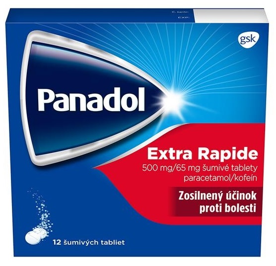 PANADOL Extra Rapide pre úľavu od bolesti 12 šumivých tabliet