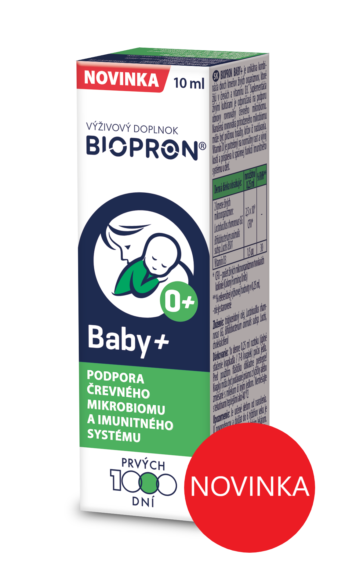 Biopron® BABY+ s vitaminom D kvapky s probiotikami pre deti 10 ml