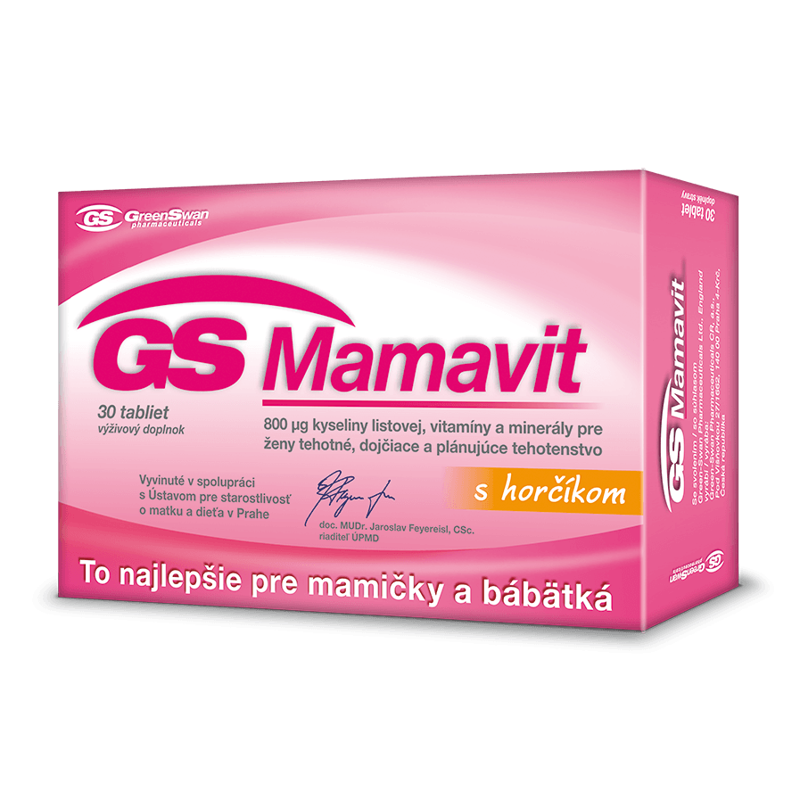 GS Mamavit 1 Plánování a 1. trimestr tablety pre ženy tehotné, dojčiace alebo plánujúce tehotenstvo 30 tbl