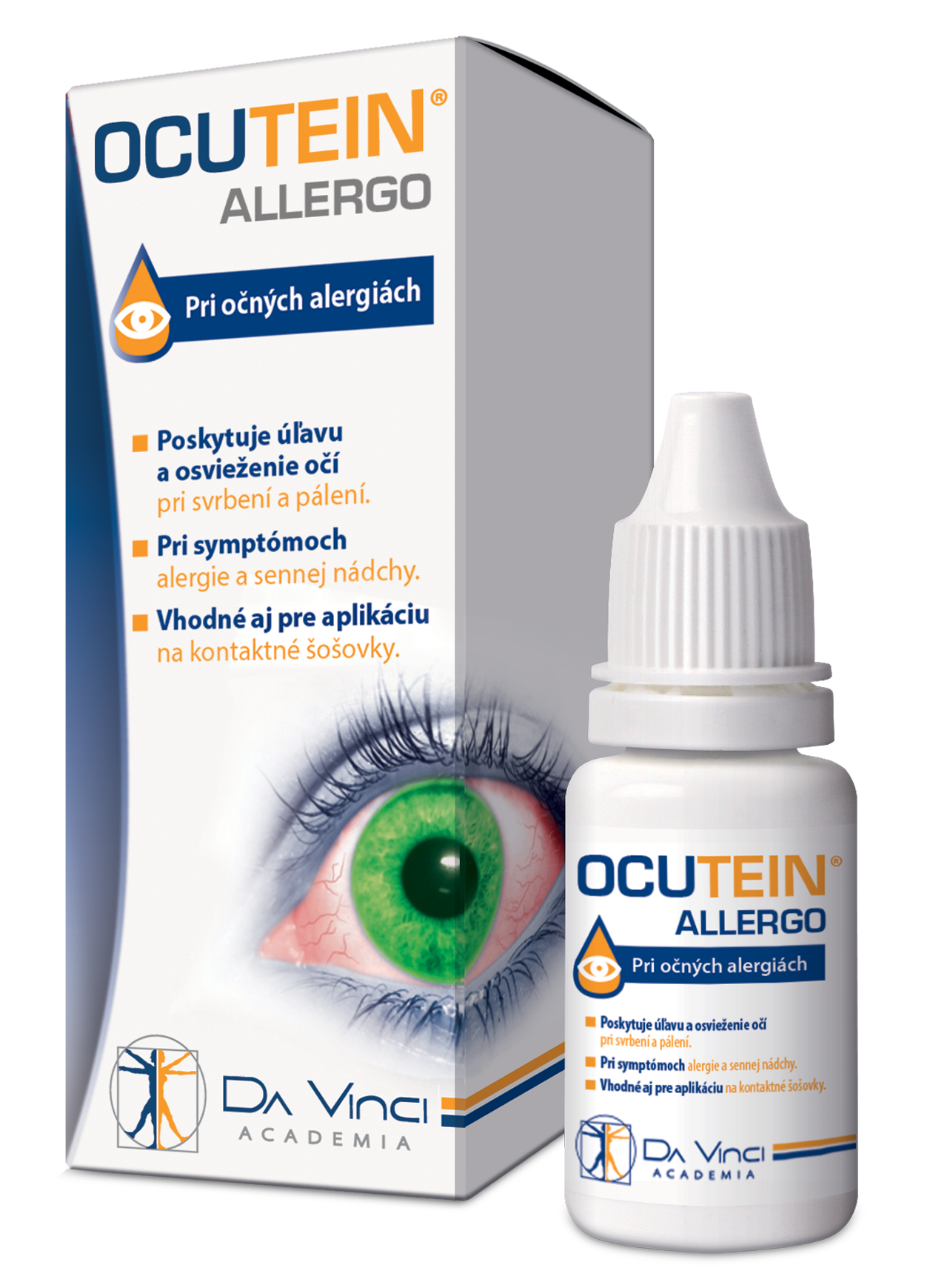 Da Vinci Academia Ocutein Allergo očné kvapky na zmiernenie prejavov alergií 15 ml
