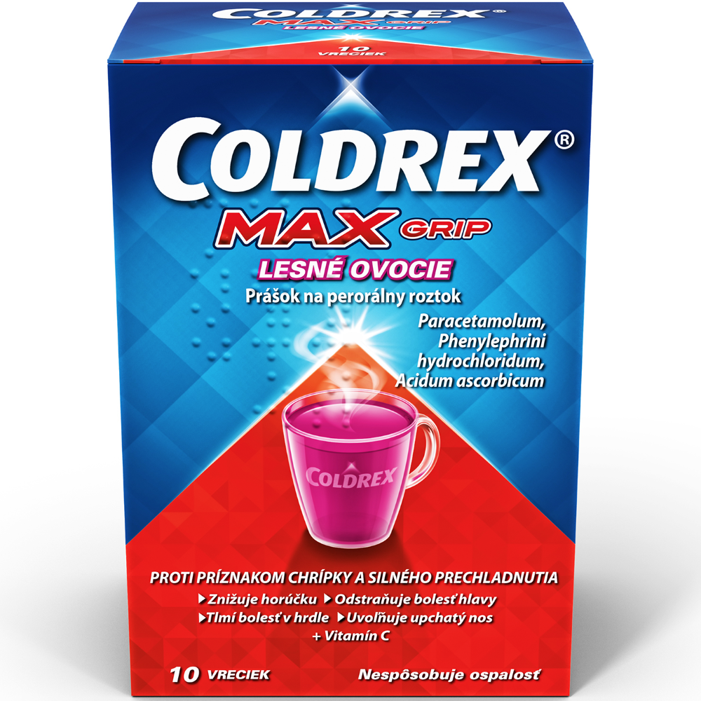 COLDREX Maxgrip lesné ovocie 10 vrecúšok