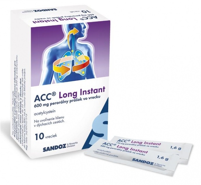 ACC Long Instant 600 mg perorálny prášok vo vrecku 10 kusov