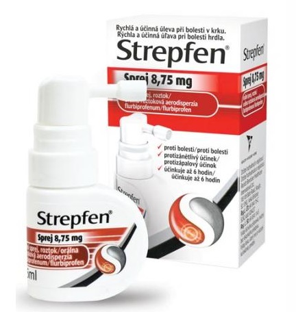 STREPFEN Sprej 8,75mg orálna roztoková aerodisperzia 15 ml