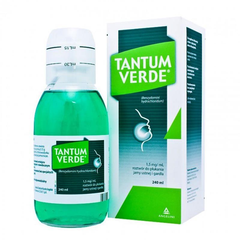 Tantum Verde orálny roztok kloktadlo na vyplachovanie ústnej dutiny 240 ml