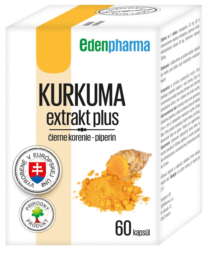 EDENPHARMA Kurkuma extrakt plus kapsule 60 ks