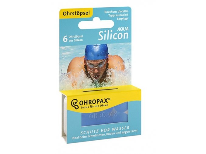 ohropax silicon aqua silikonove stuple do usi na plavanie 6ks ilieky com