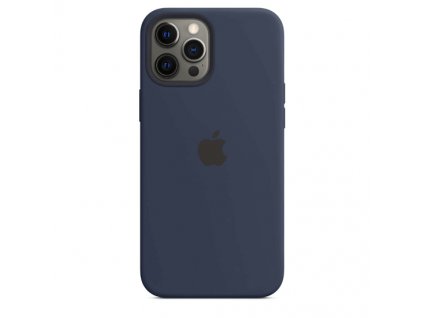 0015642 apple silicone case with magsafe for iphone 12 pro max deep navy 550