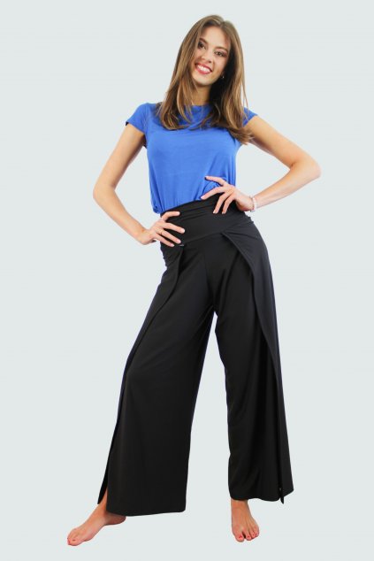 Zavinovací kalhoty - černá