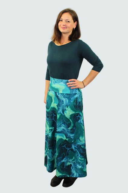 Dlouhá sukně -zelená