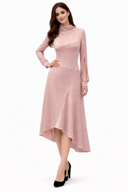 společenské šaty červánkové