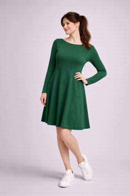 Šaty Ester lahvově zelená