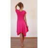 Šaty Rita s rukávkem- bambus magenta