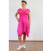 Šaty Rita s rukávkem- bambus magenta