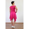 Šaty Rita s rukávkem- bambus magenta