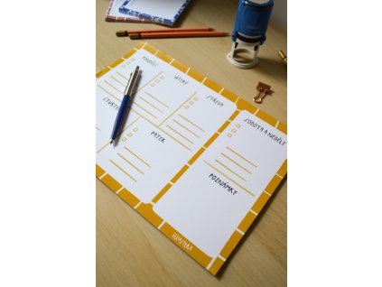 Týdenní plánovač žlutý