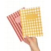 Nelinkovaný sešit Gingham žlutý