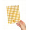 Nelinkovaný sešit Gingham žlutý