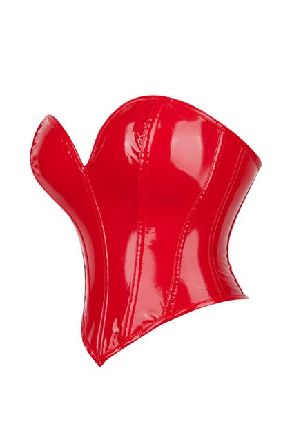 ria wetlook corset red 1
