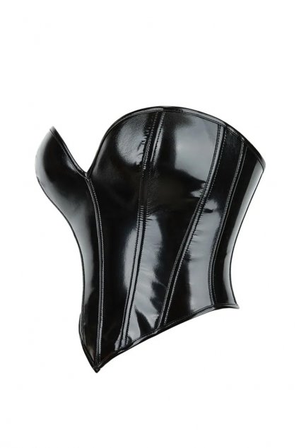 ria wetlook corset black 2