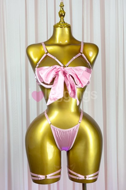 diana gold lingerie set pink 1
