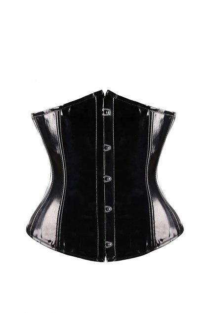 nina wetlook corset black 1