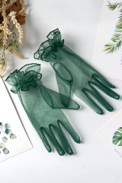 carol lace gloves smaragd 2