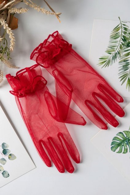 carol lace gloves red 2