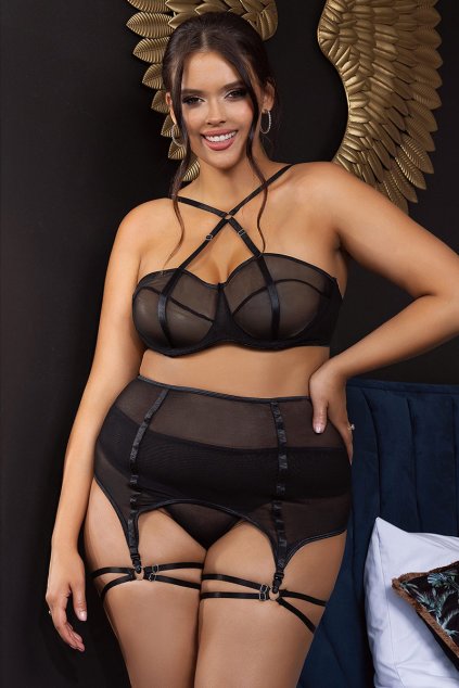 brynn lingerie set black plus size 1