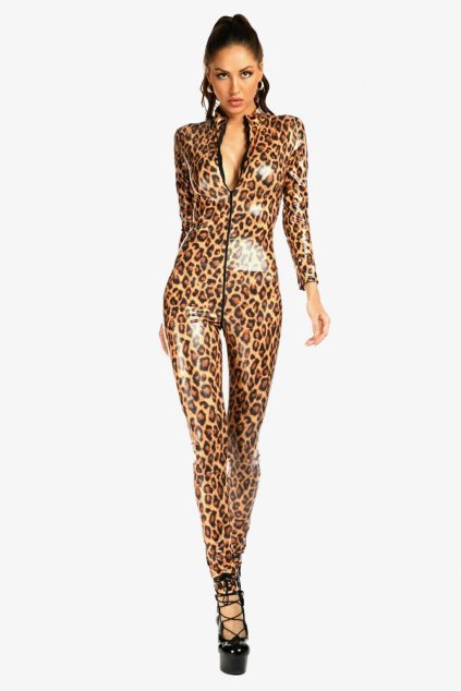 Leskly overal bodysuit catsuit leopard 1