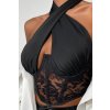 summer lace cross top black 4