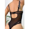 leila zipp lingerie bodysuit black 2