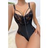 leila zipp lingerie bodysuit black 4