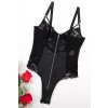 leila zipp lingerie bodysuit black 6