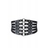 skye snake harness leather belt black 1