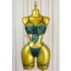 diana gold lingerie set smaragd 1