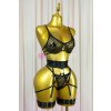 dona gold lingerie set black 2