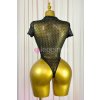 heidi gold bodysuit top black 4