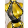 vegas gold diamond lingerie set black 5