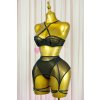 brynn gold lingerie set black 3