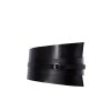 skye asymetric leather belt black 2