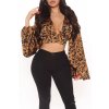 giselle satin top leopard 1