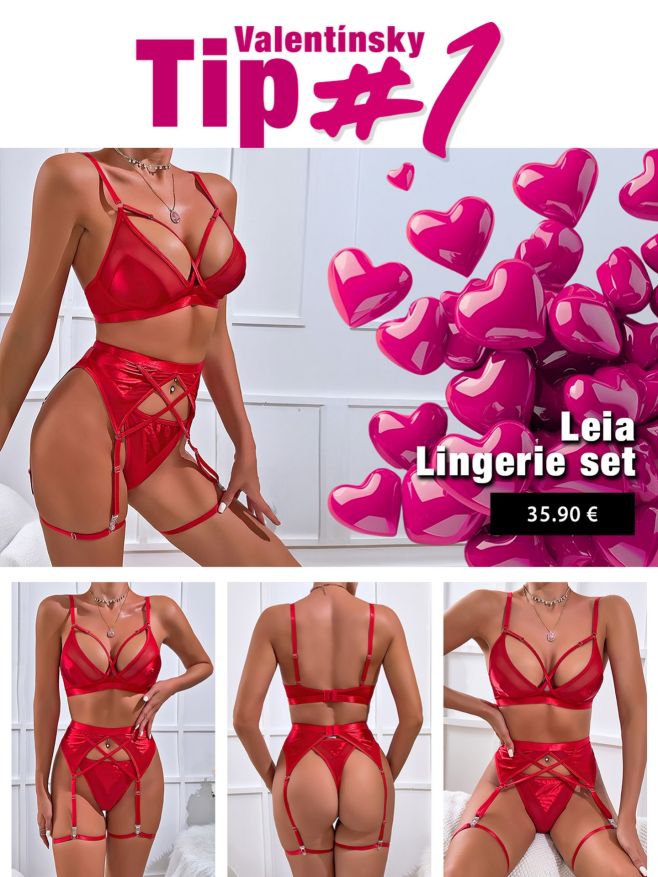 🔥Sexy Valentín 🔥 LEIA Set spodného prádla https://www.iloveleggings.sk/leia-lingerie-set-red/
