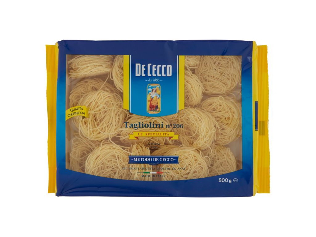 De Cecco semolinové cestoviny Tagliolini n.206 500g