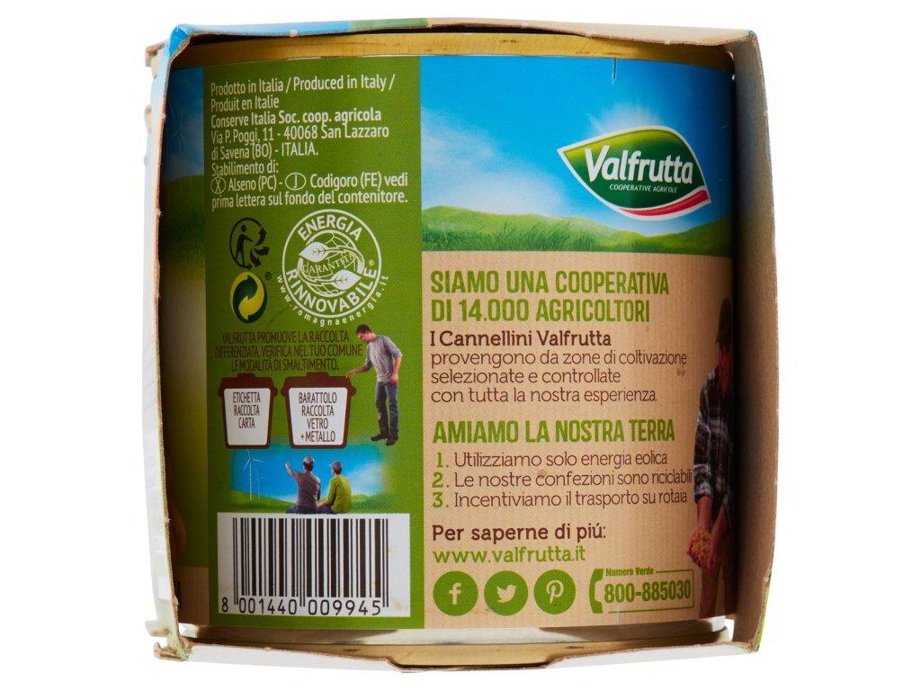 Valfrutta fazuľa cannelini 3 x 400 g