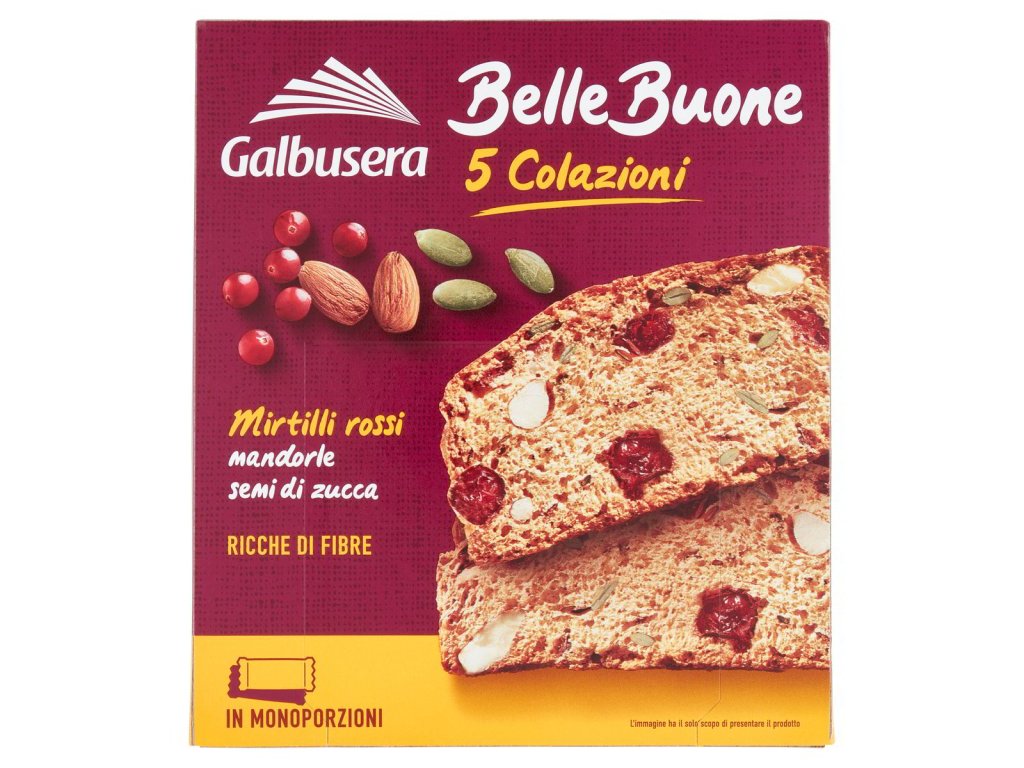 Galbusera suchary s brusinkami, mandlemi a dýňovými semínky 5x40g