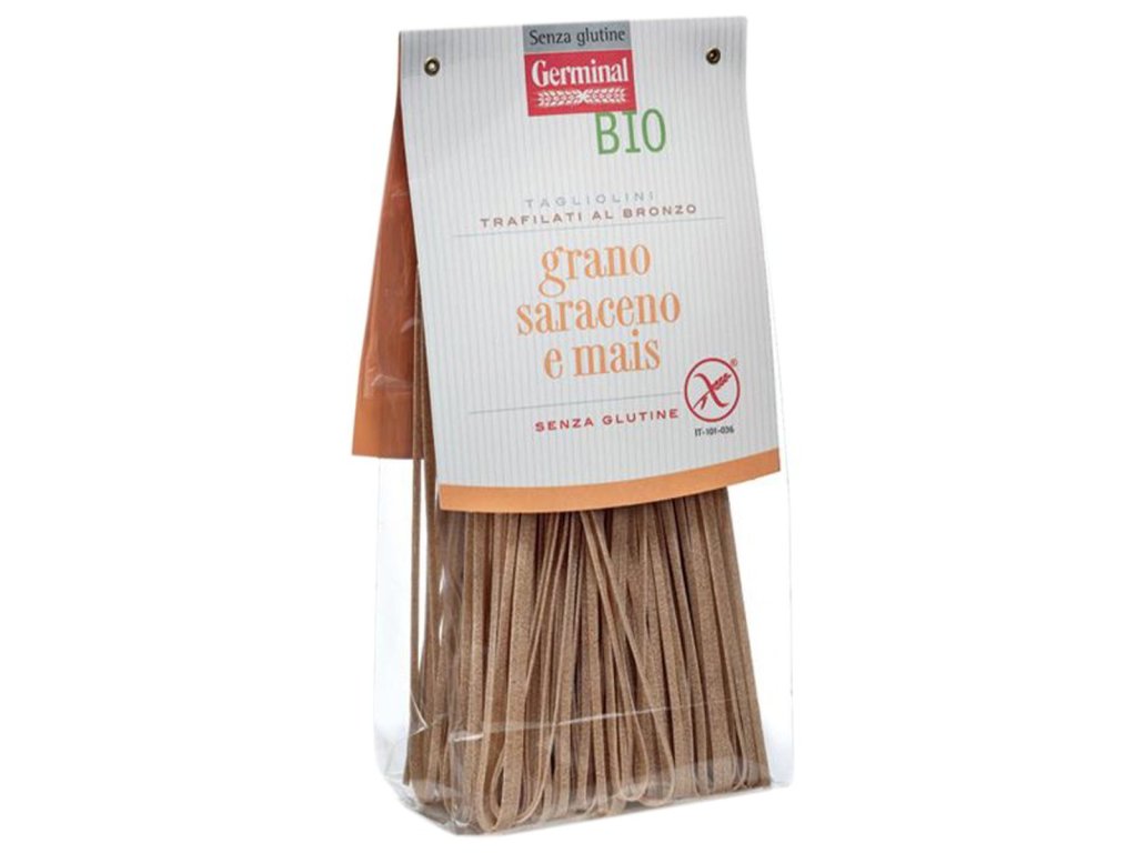 Germinal Tagliolini pohánka a kukurica bezpelkové BIO cestoviny 250g
