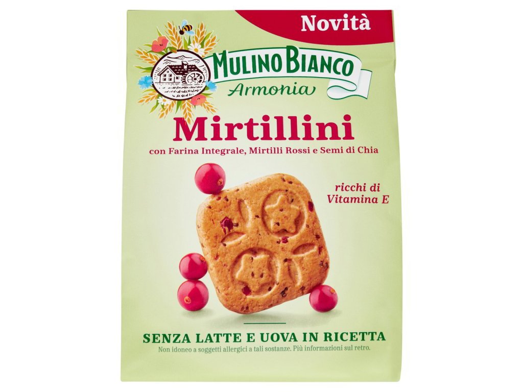 Mulino bianco sušienky s borůvkami, brusinkami a chia semínky 270 g